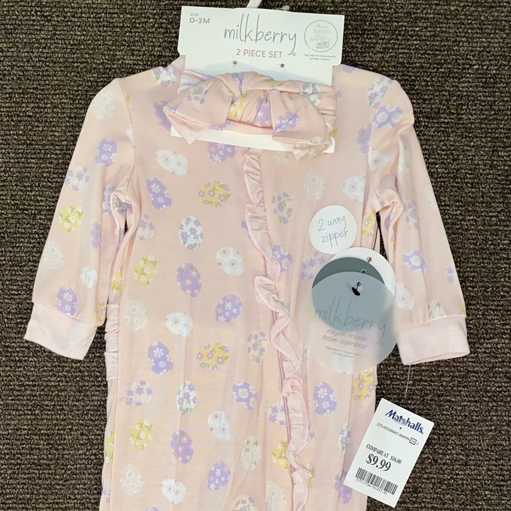 Easter Egg Footie Pajamas - Picture 2 of 5